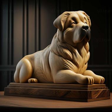 3D model Central Asian Shepherd dog (STL)